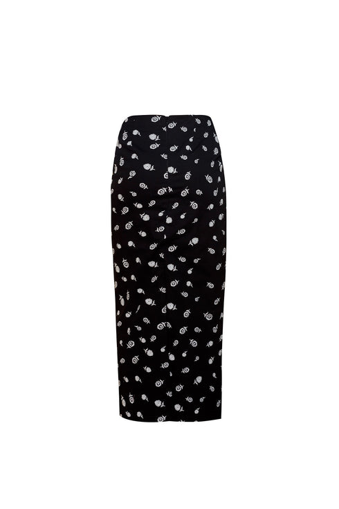 Falda Midi Rosita Negro